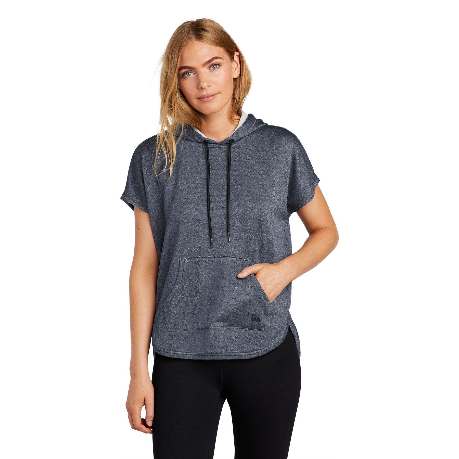 New Era-New Era ® Women's Performance Terry Short Sleeve Hoodie LNEA533-MedTech-4